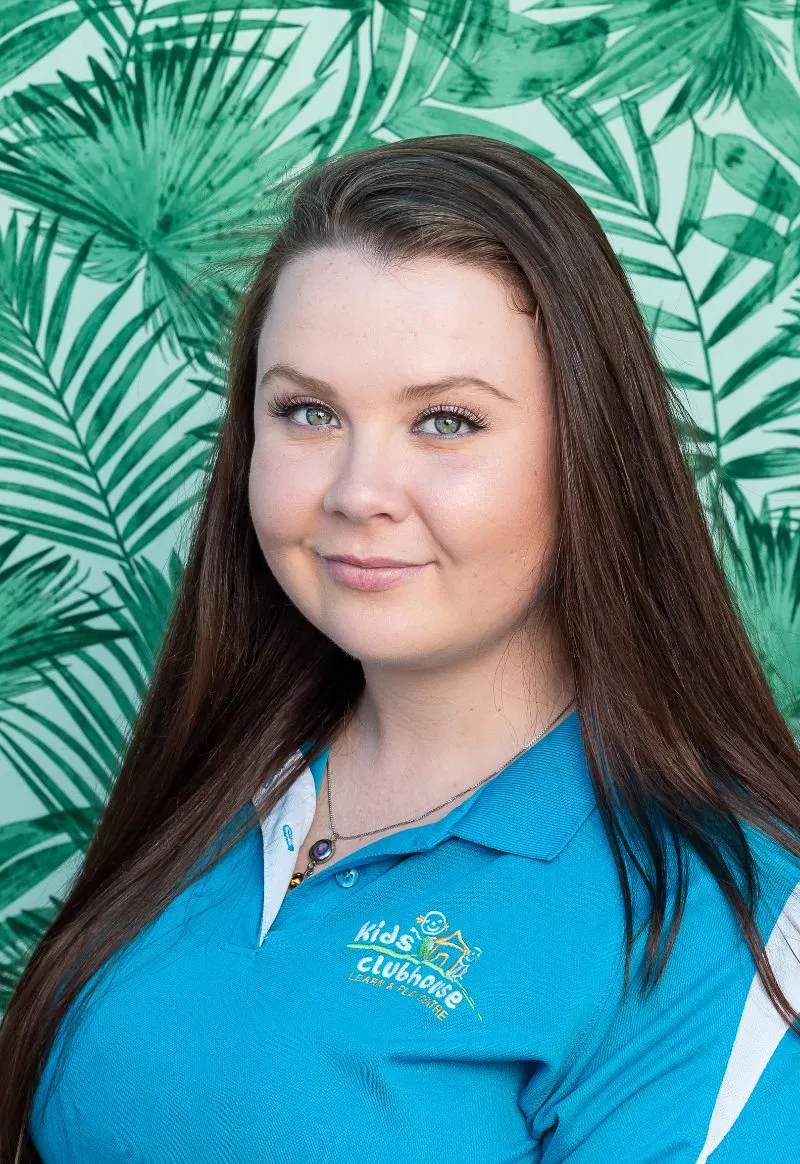 One of our office team in her Kids Clubhouse polo